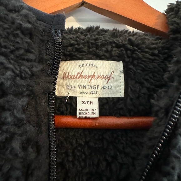 Original Weatherproof Vintage Since 1948 Fleece Vest with Hood & Pockets Small - Picture 5 of 9